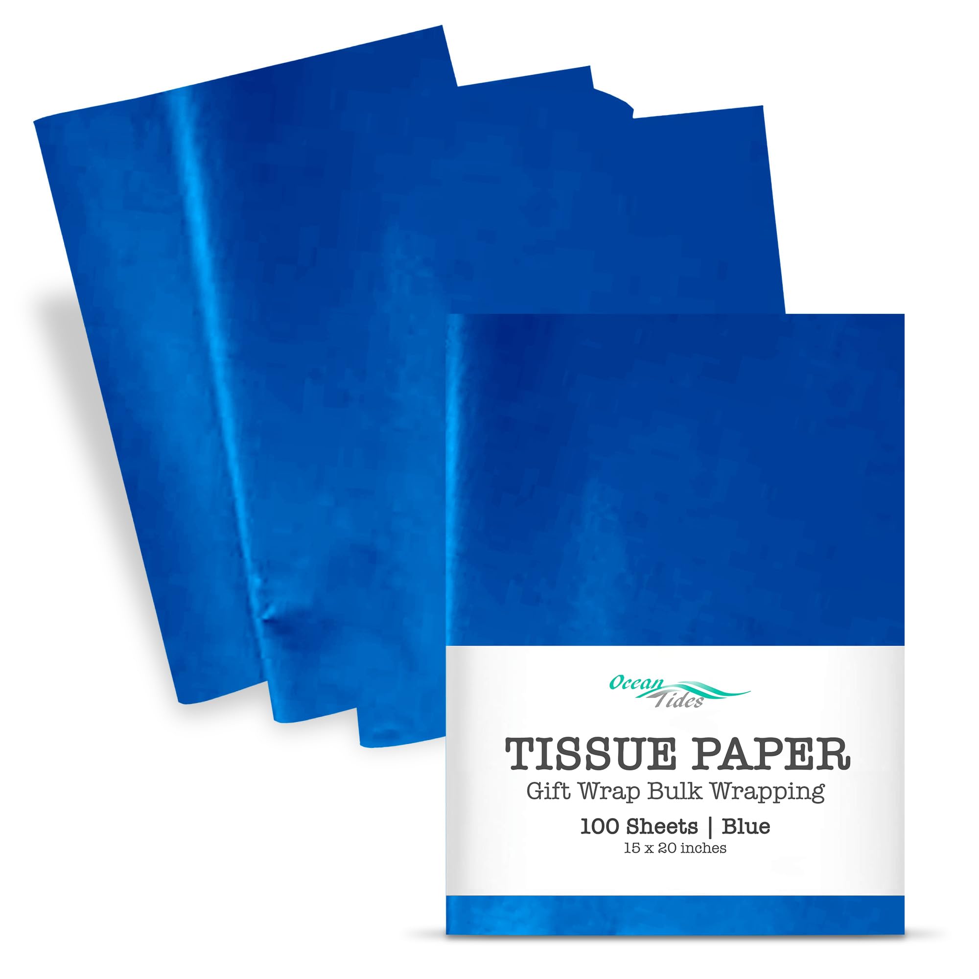 100-Sheet Blue Gift Tissue Paper Bulk Pack