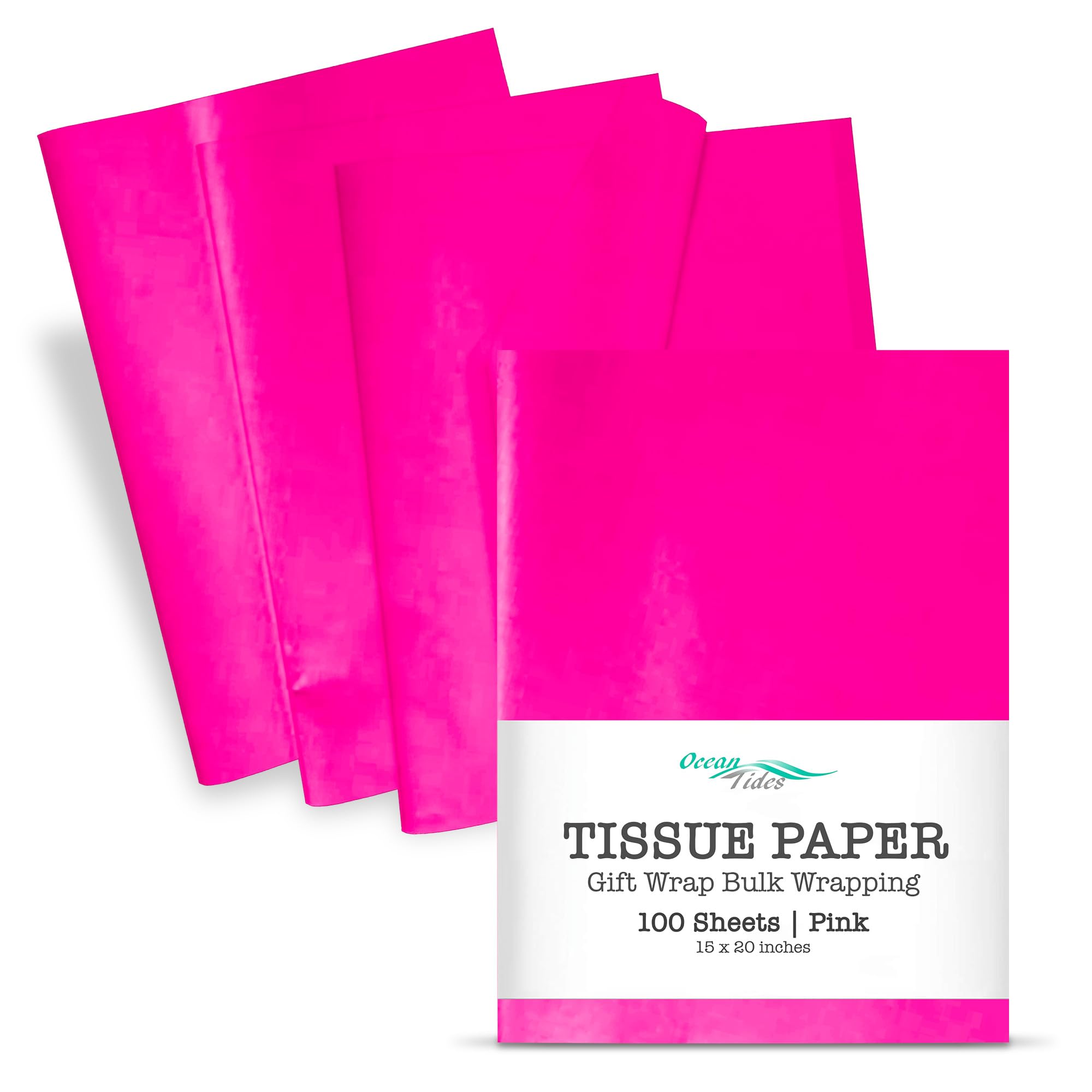 100-Sheet Hot Pink Gift Tissue Paper Bulk 