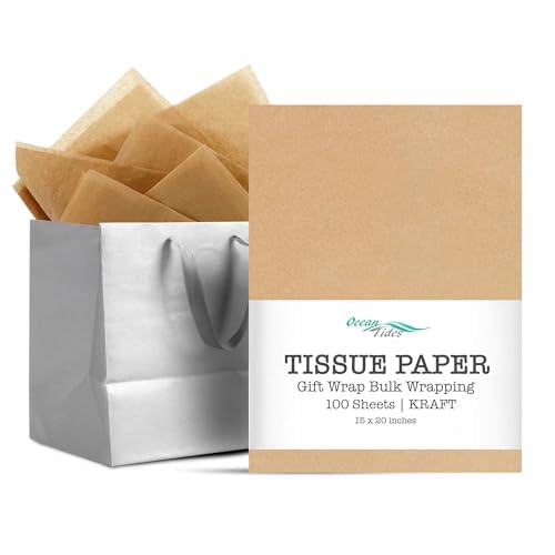 100-Sheet Kraft Gift Tissue Paper Bulk Pack 