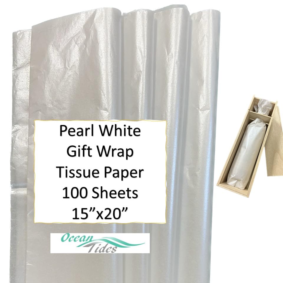 100-Sheet Pearl Gift Tissue Paper Bulk Pack