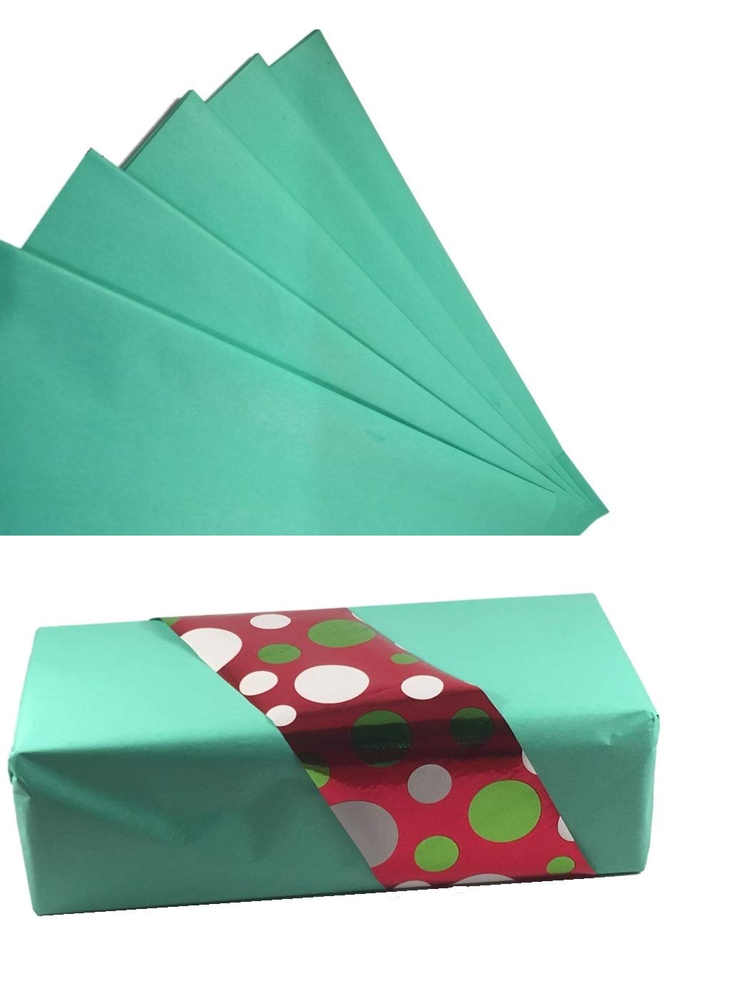 300-Sheet Mint Green Gift Tissue Paper Bulk
