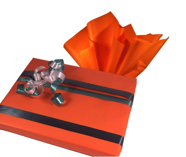 Ocean Tides Gift Wrapping Tissue Paper - Gift Tissue Paper for Birthdays, DIY Crafts, & Christmas - 300 Sheets Bulk Tissue Paper for Gift Bags - Lightweight & Easy to Shape - Orange (15 x 20 inches)