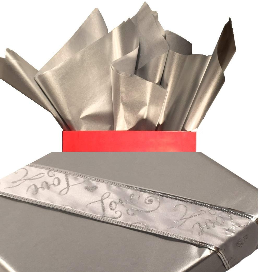 300-Sheet Silver Gift Tissue Paper Bulk Pack