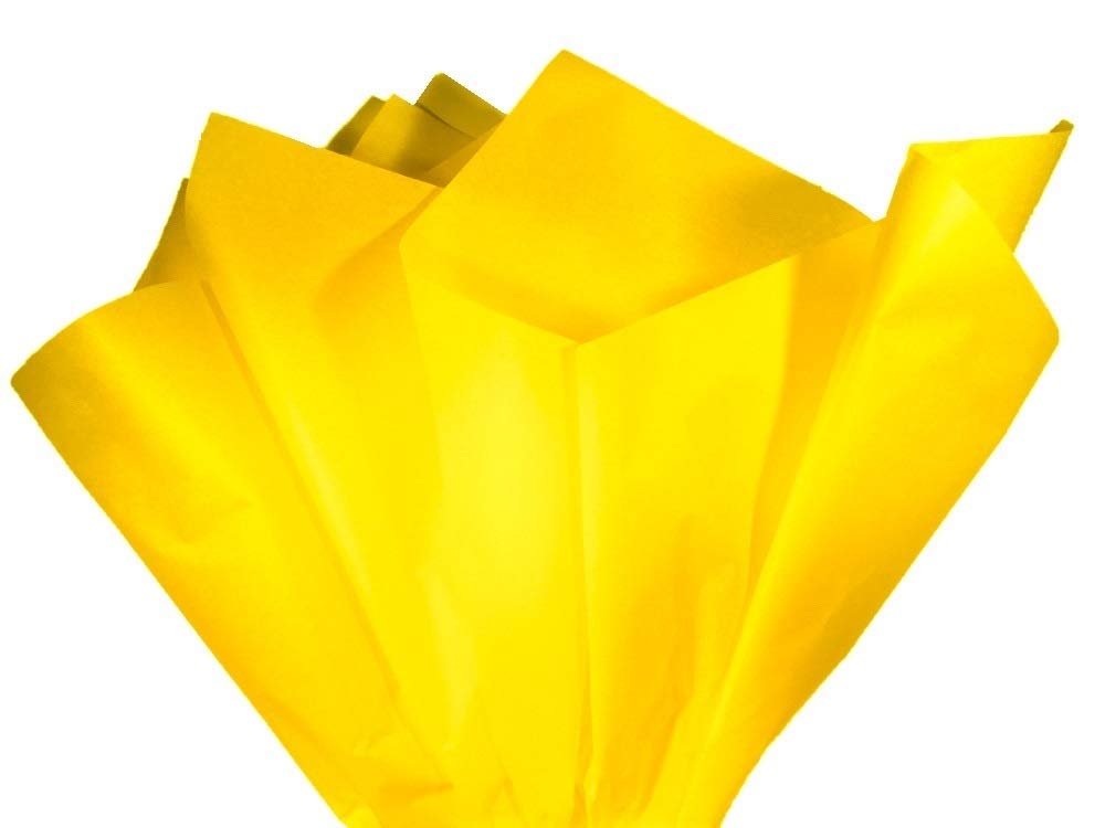 300-Sheet Yellow Gift Tissue Paper Bulk Pack