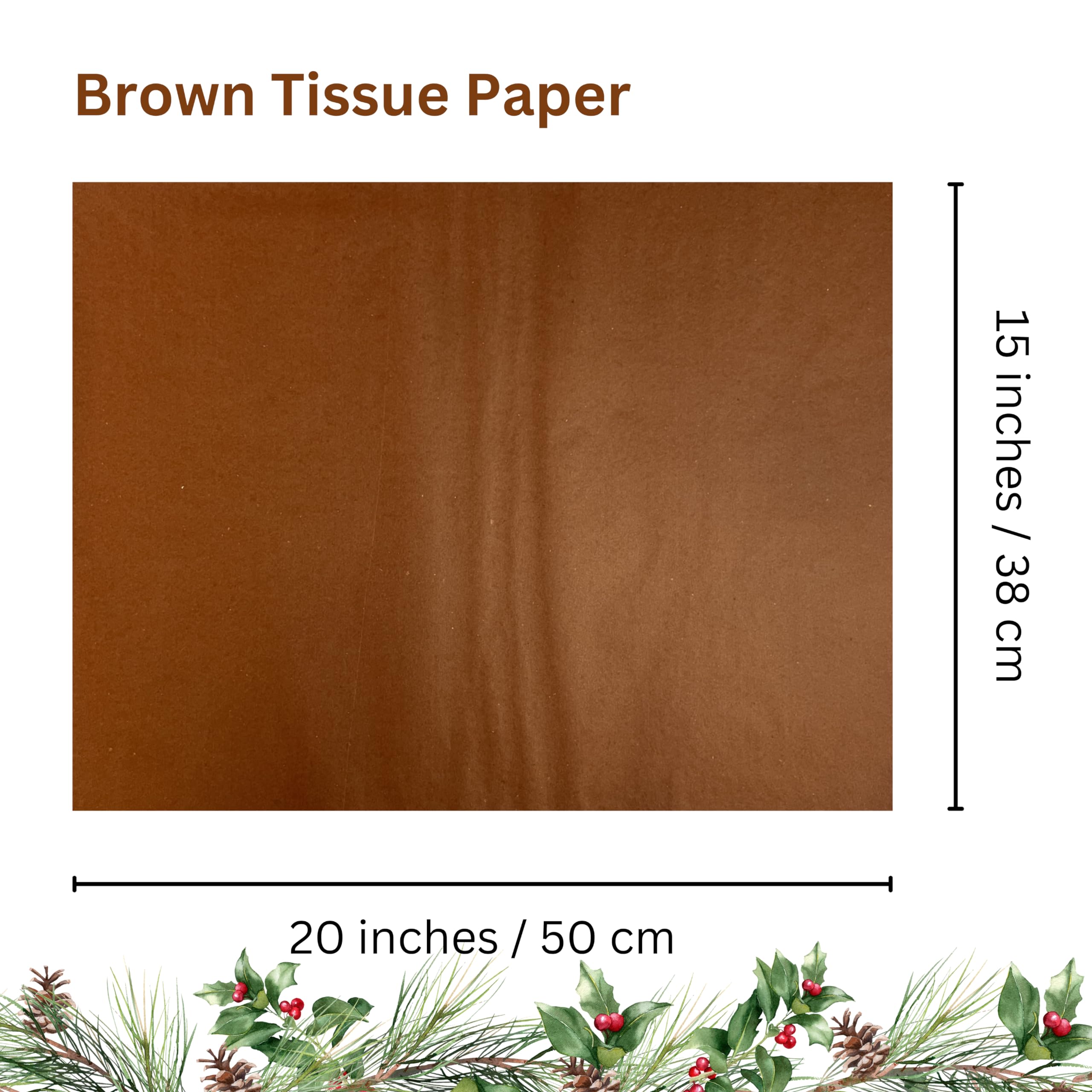 300-Sheet Brown Gift Tissue Paper Bulk Pack