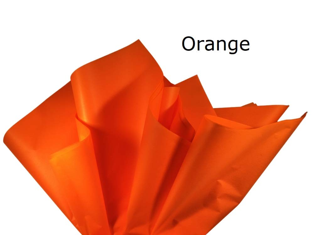 Ocean Tides Gift Wrapping Tissue Paper - Gift Tissue Paper for Birthdays, DIY Crafts, & Christmas - 300 Sheets Bulk Tissue Paper for Gift Bags - Lightweight & Easy to Shape - Orange (15 x 20 inches)