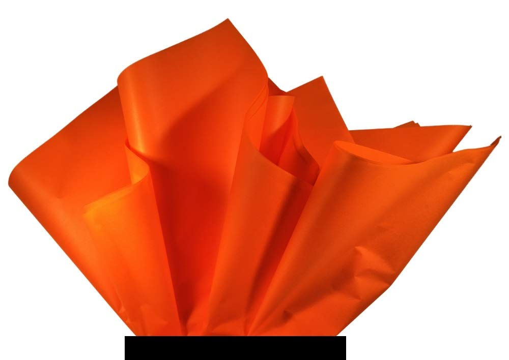 Ocean Tides Gift Wrapping Tissue Paper - Gift Tissue Paper for Birthdays, DIY Crafts, & Christmas - 300 Sheets Bulk Tissue Paper for Gift Bags - Lightweight & Easy to Shape - Orange (15 x 20 inches)