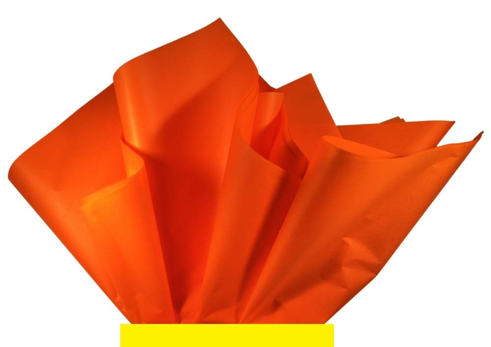 Ocean Tides Gift Wrapping Tissue Paper - Gift Tissue Paper for Birthdays, DIY Crafts, & Christmas - 300 Sheets Bulk Tissue Paper for Gift Bags - Lightweight & Easy to Shape - Orange (15 x 20 inches)