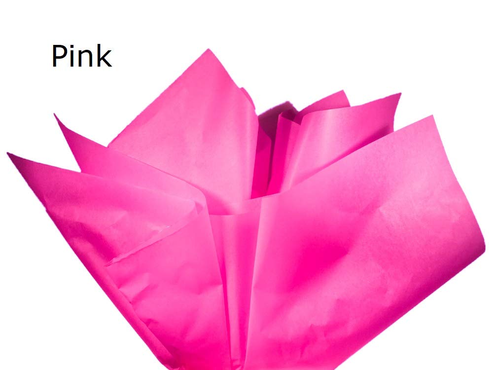 Ocean Tides Gift Wrapping Tissue Paper - Gift Tissue Paper for Birthdays, DIY Crafts, & Christmas - 500 Sheets Bulk Tissue Paper for Gift Bags - Lightweight & Easy to Shape - Pink (15 x 20 inches)