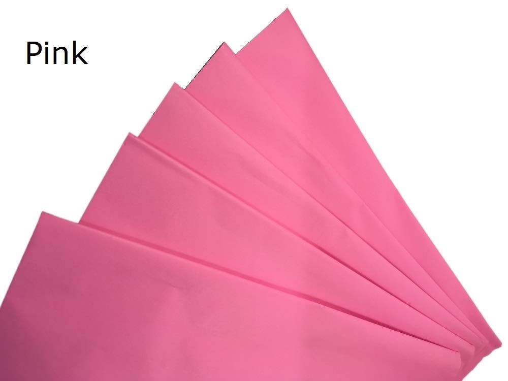 Ocean Tides Gift Wrapping Tissue Paper - Gift Tissue Paper for Birthdays, DIY Crafts, & Christmas - 500 Sheets Bulk Tissue Paper for Gift Bags - Lightweight & Easy to Shape - Pink (15 x 20 inches)