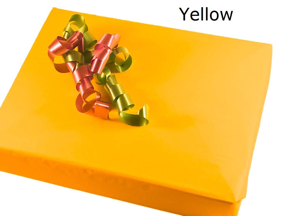 Ocean Tides Gift Wrapping Tissue Paper - Gift Tissue Paper for Birthdays, DIY Crafts, & Christmas - 500 Sheets Bulk Tissue Paper for Gift Bags - Lightweight & Easy to Shape - Yellow (15 x 20 inches)