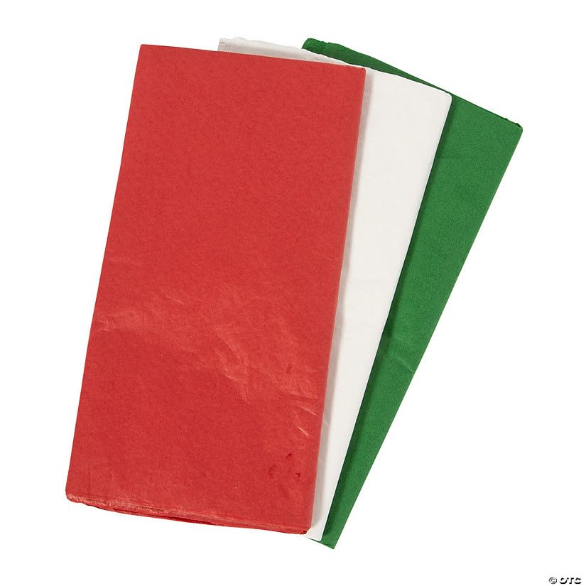 White Green Red Tissue Paper 30 Sheets