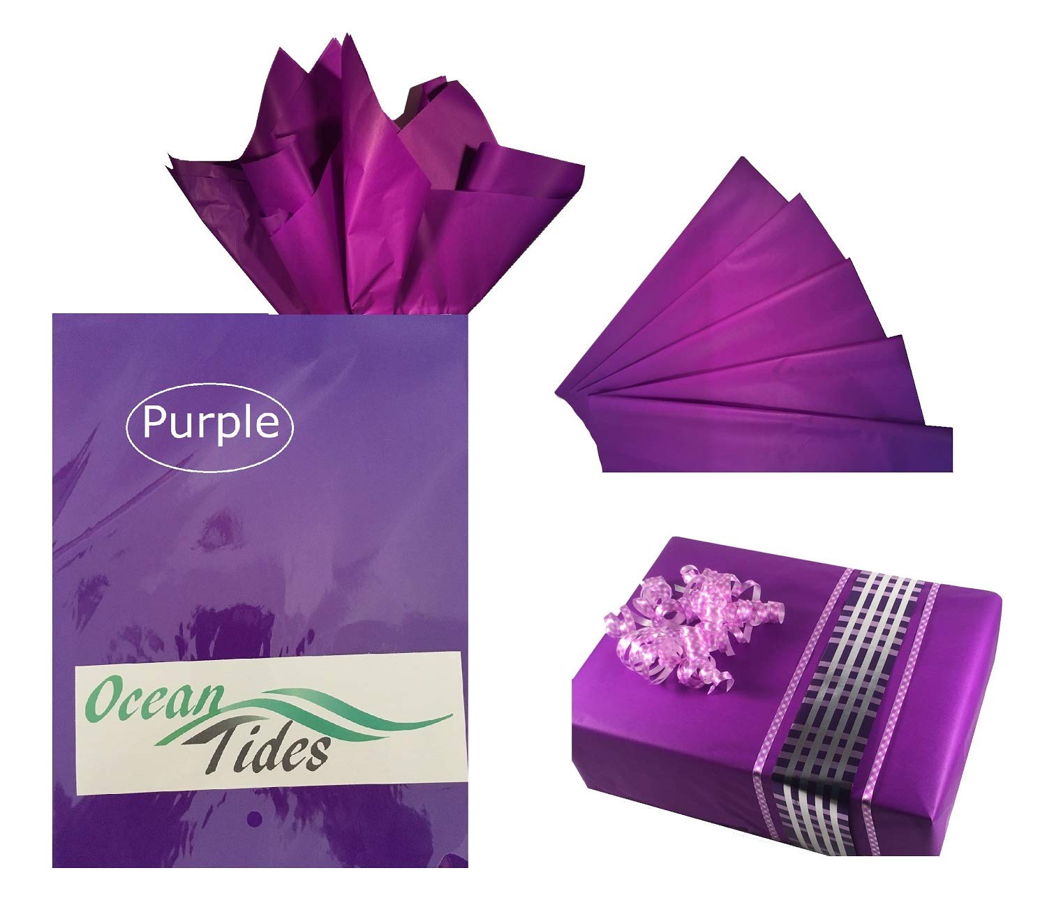 500-Sheet Purple Gift Tissue Paper Bulk Pack