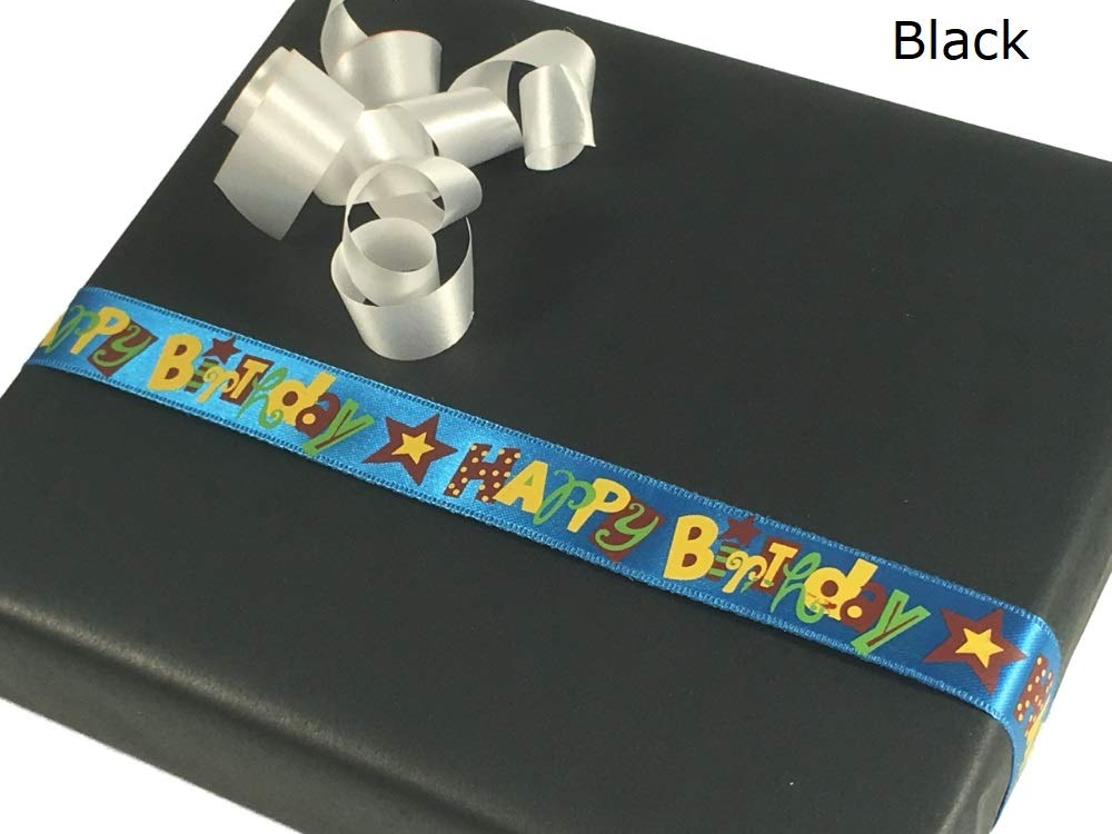 Ocean Tides Gift Wrapping Tissue Paper - Gift Tissue Paper for Birthdays, DIY Crafts, & Christmas - 500 Sheets Bulk Tissue Paper for Gift Bags - Lightweight & Easy to Shape - Black (15 x 20 inches)