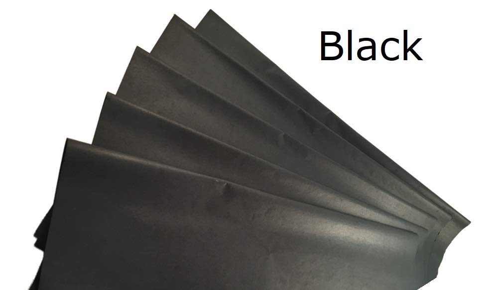 Ocean Tides Gift Wrapping Tissue Paper - Gift Tissue Paper for Birthdays, DIY Crafts, & Christmas - 500 Sheets Bulk Tissue Paper for Gift Bags - Lightweight & Easy to Shape - Black (15 x 20 inches)