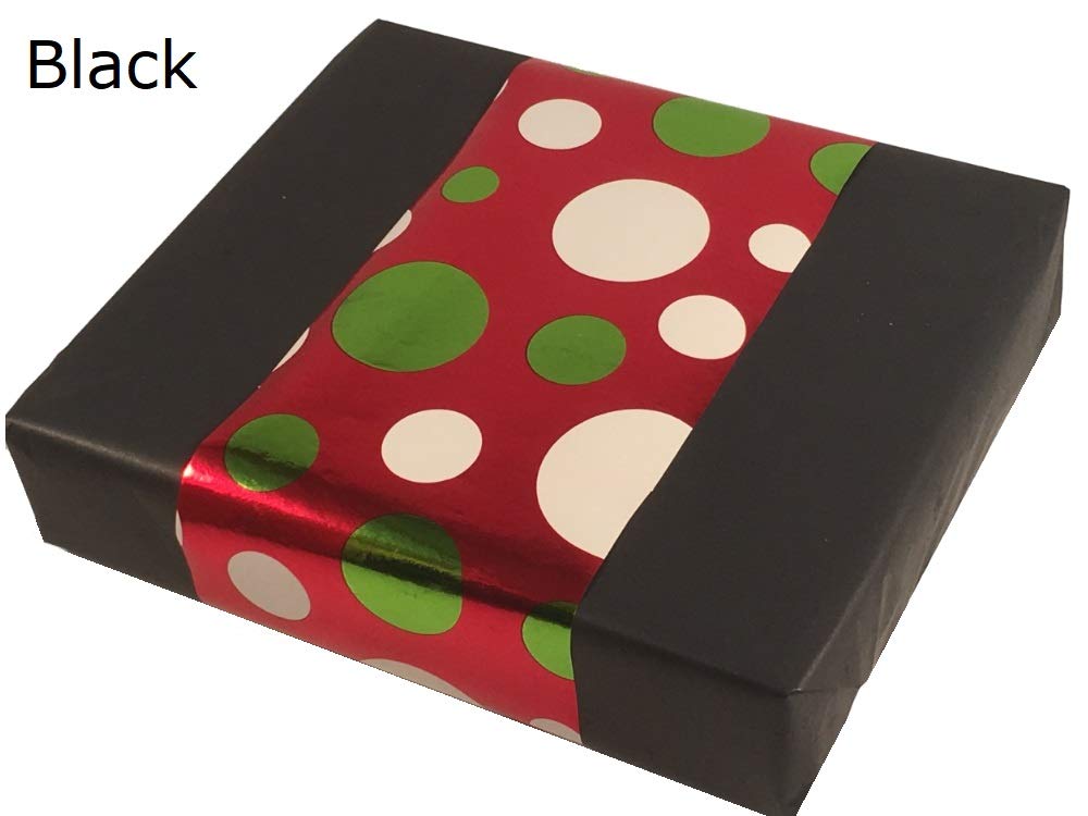 Ocean Tides Gift Wrapping Tissue Paper - Gift Tissue Paper for Birthdays, DIY Crafts, & Christmas - 500 Sheets Bulk Tissue Paper for Gift Bags - Lightweight & Easy to Shape - Black (15 x 20 inches)