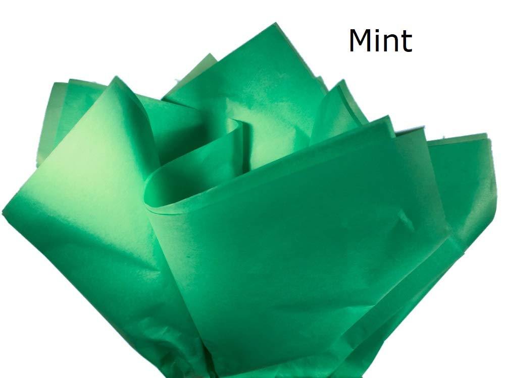 Ocean Tides Gift Wrapping Tissue Paper - Gift Tissue Paper for Birthdays, DIY Crafts, & Christmas - 500 Sheets Bulk Tissue Paper for Gift Bags - Lightweight & Easy to Shape - Mint (15 x 20 inches)