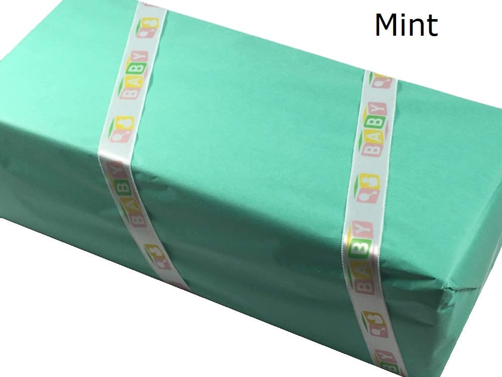 Ocean Tides Gift Wrapping Tissue Paper - Gift Tissue Paper for Birthdays, DIY Crafts, & Christmas - 500 Sheets Bulk Tissue Paper for Gift Bags - Lightweight & Easy to Shape - Mint (15 x 20 inches)
