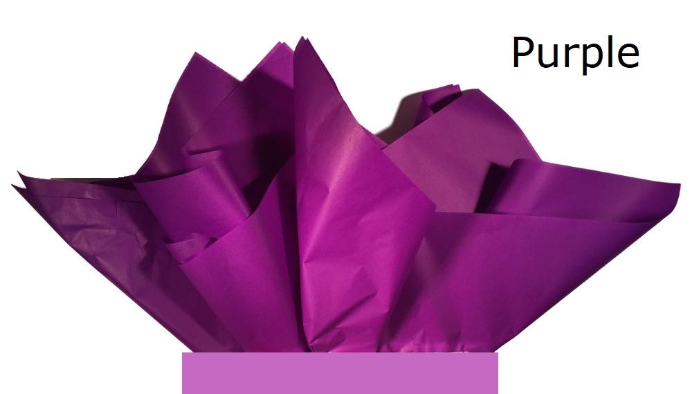 Ocean Tides Gift Wrapping Tissue Paper - Gift Tissue Paper for Birthdays, DIY Crafts, & Christmas - 500 Sheets Bulk Tissue Paper for Gift Bags - Lightweight & Easy to Shape - Purple (15 x 20 inches)