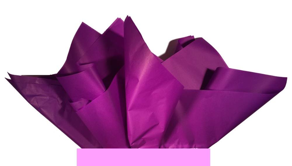 Ocean Tides Gift Wrapping Tissue Paper - Gift Tissue Paper for Birthdays, DIY Crafts, & Christmas - 500 Sheets Bulk Tissue Paper for Gift Bags - Lightweight & Easy to Shape - Purple (15 x 20 inches)